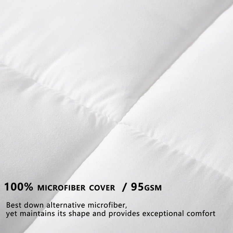 ANALIN Extra Thick Mattress Topper Queen Bed Size.Breathable Cooling Mattress Pad Cover.100% Cotton Pillow Top Quilted Mattress Protect Bed Mattress Topper.1400GSM Soft Down Alternative Fill (60 * 80'') - Image 5